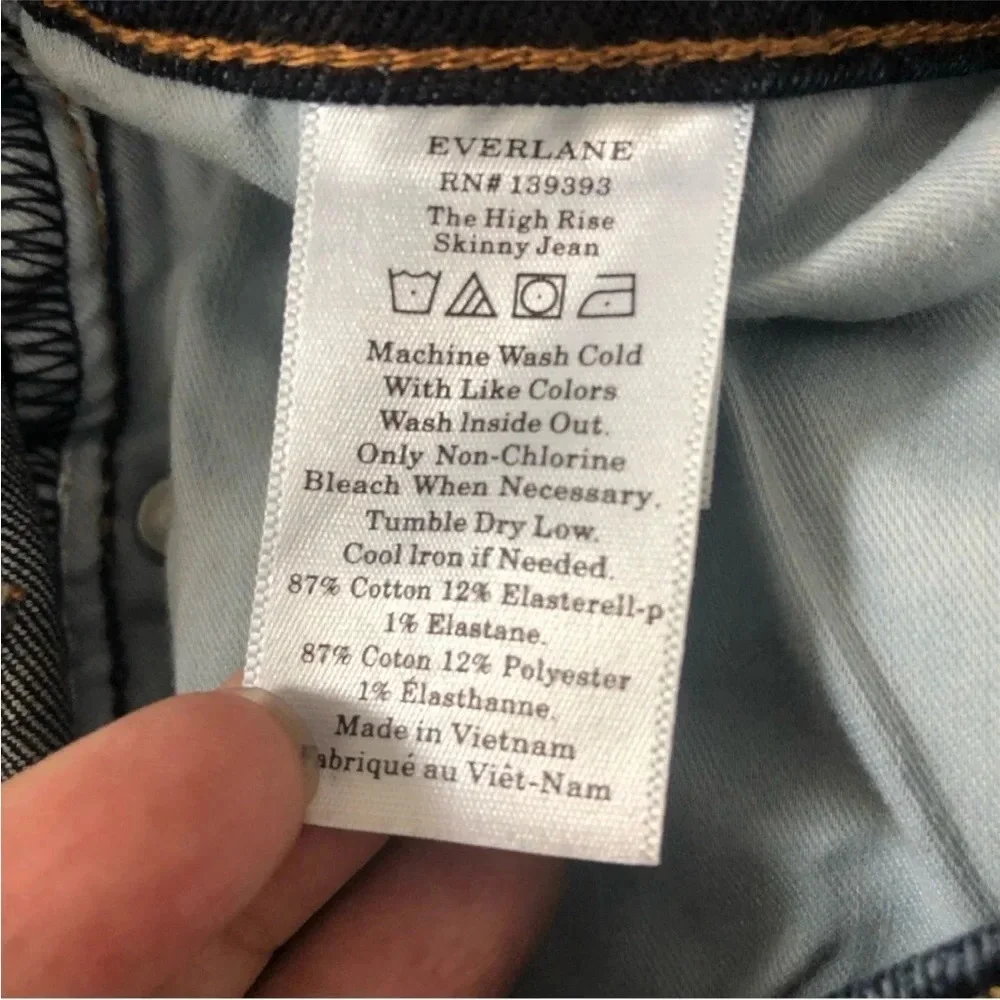 NWT Everlane The High Rise Skinny Jeans 23 - Picture 3 of 6